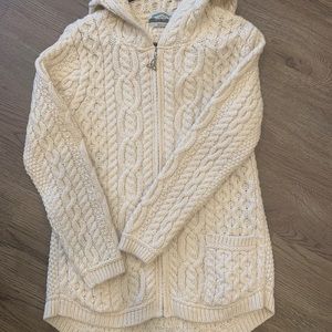100% Merino Wool Irish Cardigan Sweater!